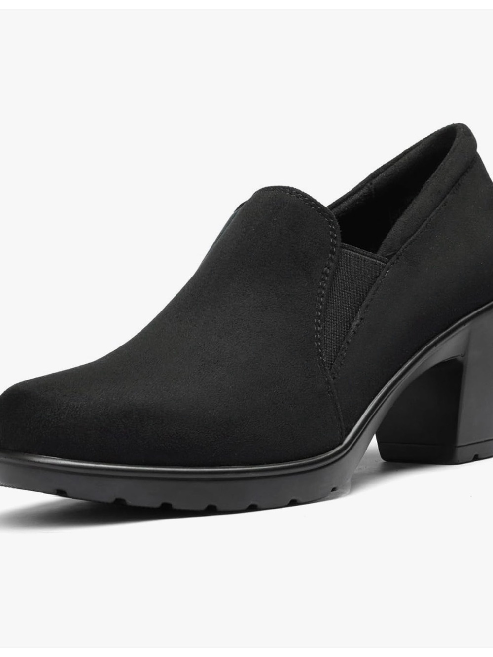 Dream Pairs Black Slip-On Block Heel Loafer